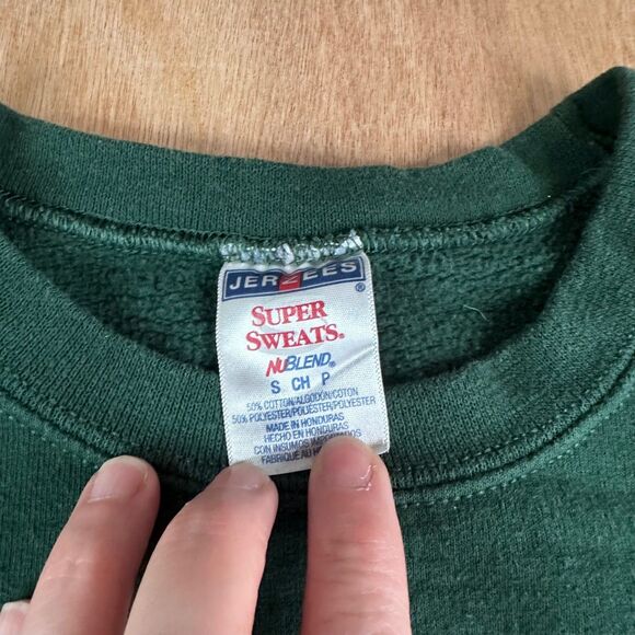 Jerzees Super Sweats Publix Crewneck Sweatshirt S Green Fleece Nublend - Picture 3 of 4